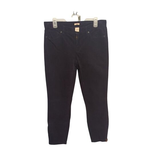 J Crew Jeans Womens 30 Corduroy Toothpick Skinny Pants Casual Black/ Dark Blue - Picture 1 of 15
